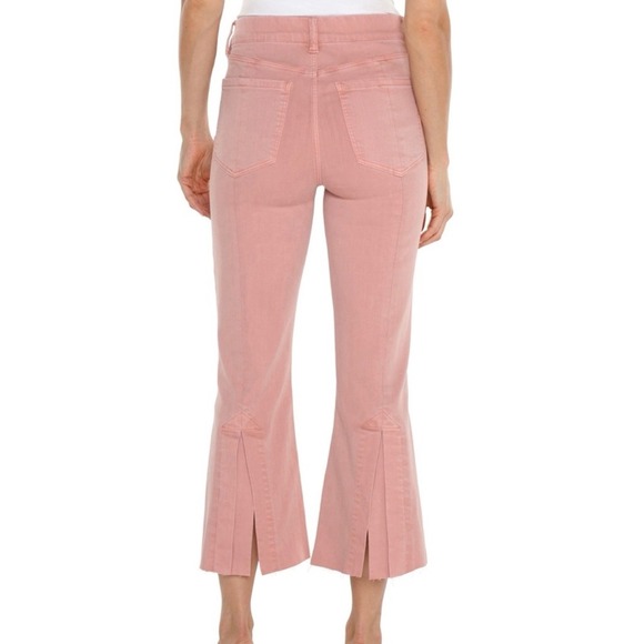 Liverpool Gia Glider Cropped Flare Jeans Pink‎ Rose Stretch Mid Rise 8 29 - Picture 2 of 9